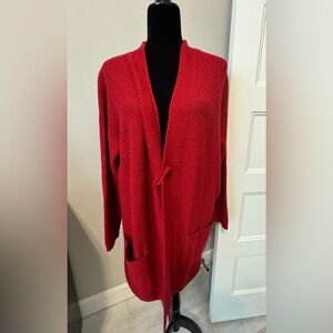 J. Jill Sweater Womens Long Length Open Front Cardigan Size Medium
